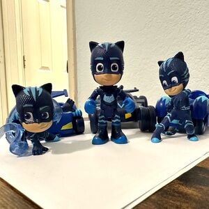 Lot of 6 PJ Masks Catboy Action Figure and vehicles